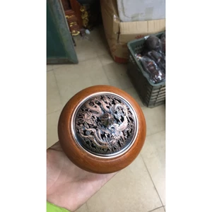 Hũ đốt trầm gỗ hương ta nguyên khối