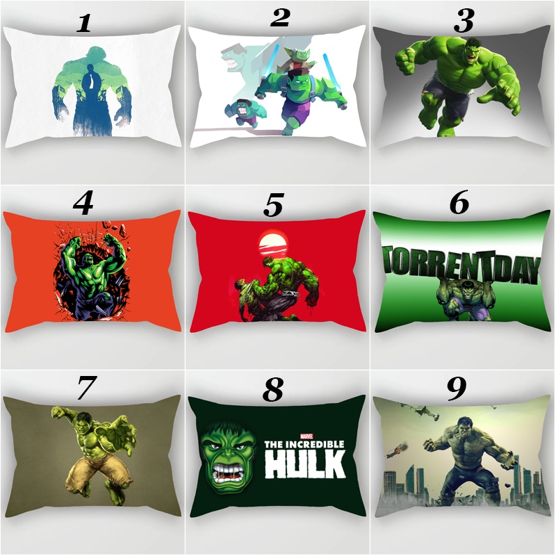 Vỏ Gối In Hình Siêu Anh Hùng Hulk Một Mặt Trang Trí Nhà Cửa (Không Có Lõi)
