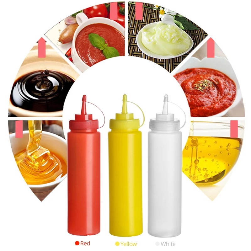 Bình Đựng Nước Sốt Dầu Ô Liu Có Nắp Dạng Bóp Tiện Lợi