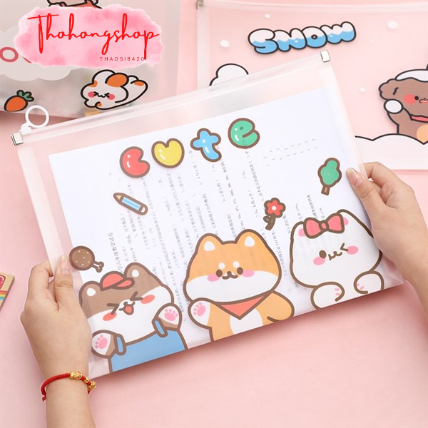 Bìa sơ mi ba chiều A4 hoạt hình