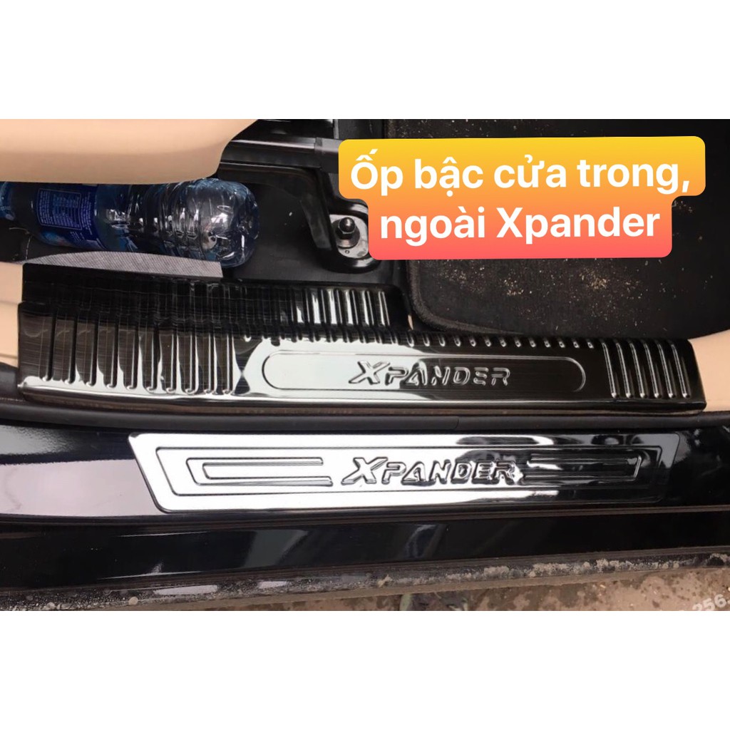 Ốp bậc cửa xe Xpander, Xpander Cross 2018-2023, Nẹp bước chân Xpander Chất liệu Titan cao cấp