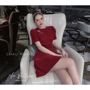 Váy Nhung Đỏ sang chảnh