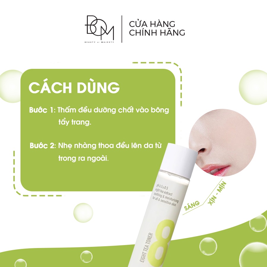 Ảnh Nước Cân Bằng Dưỡng Ẩm Làm Sạch Da BOM Eight Tea 150ml 4