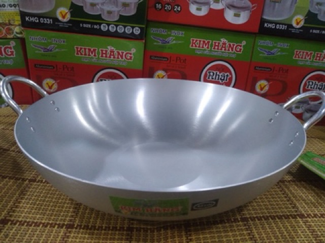 CHẢO BẦU XI CAO CẤP NHÔM ( KIM HẰNG ) size từ 22cm đến 38cm