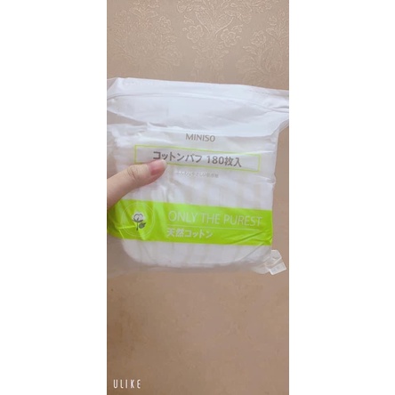 Bông Tẩy Trang Miniso Nhật Bản 180 Miếng