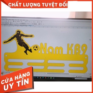 [FreeShip] Giá treo huy chương, Bóng đá, 41x20cm, sơn màu Rich Gold