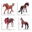 CATIYAHA Đồ chơi động vật Pony mô phỏng bánh Topper