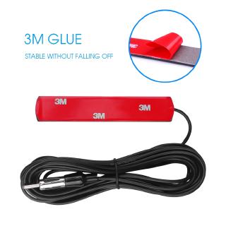 Ăng-ten vô tuyến ô tô AM FM Ăng-ten vô tuyến điện tử Kính chắn gió phía trước Bộ khuếch đại tín hiệu tăng cường 12V Đa năng Antena Booster 5m