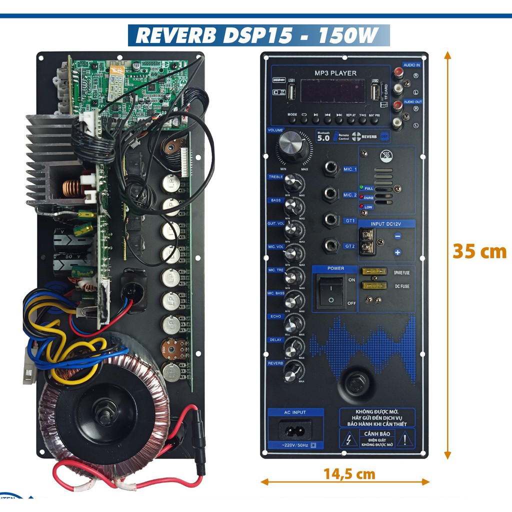 Bo Mạch Loa Kéo Nguồn Xuyến đánh Bass 4 tấc đôi, 5 Tấc đơn có ...