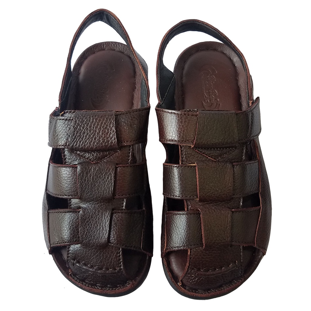 Giày Sandal Nam Bít Mũi Da Bò Thật BIGGBEN HKD546