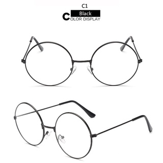 Kính mắt khung kim loại tròn cổ điển Retro Nữ / Nam Unisex 4 màu có sẵn