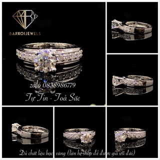 925 Silver Ring by Bapxoistore-Moissanite