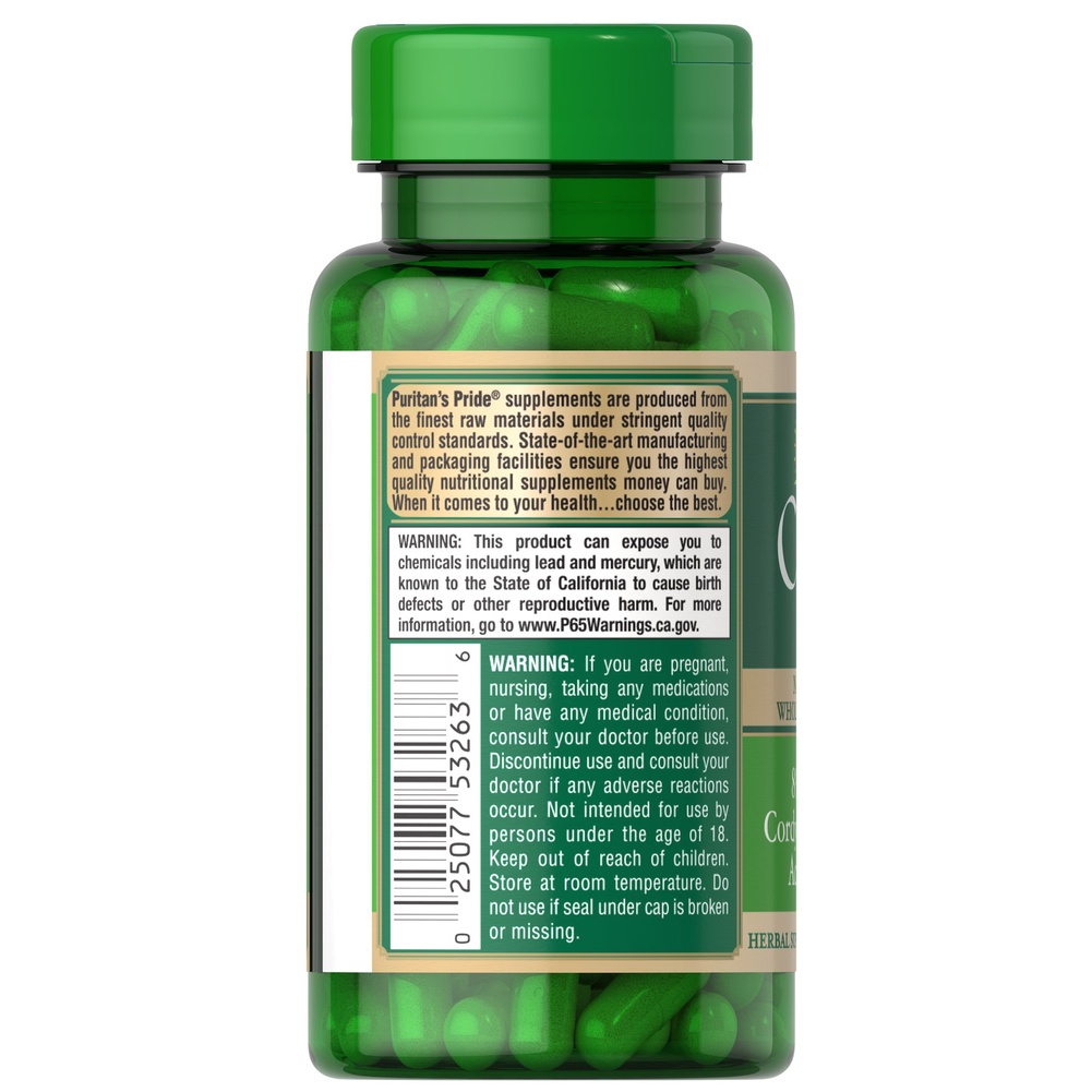 Ảnh Đông trùng hạ thảo bổ thận tráng dương tăng cường sinh lực Puritan's Pride cordyceps mushroom 750mg 60v 3