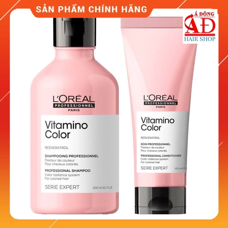 [Loreal] Bộ dầu gội xả chăm sóc tóc nhuộm L'oreal Vitamino color 300ml + 200ml