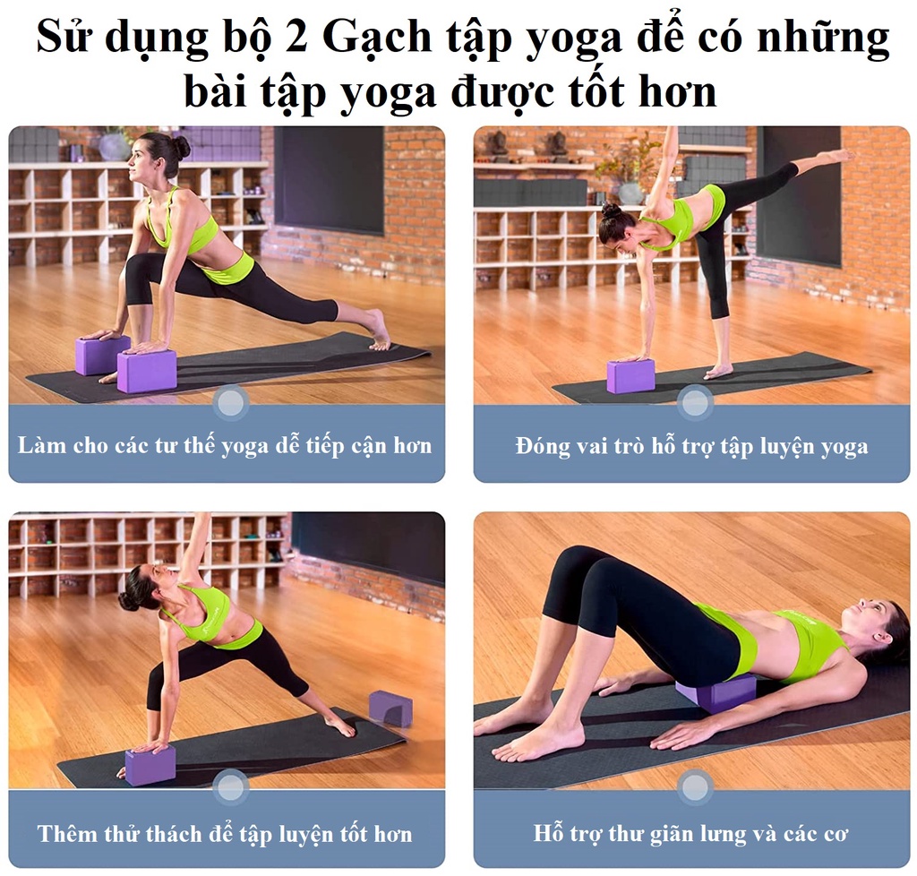 Mô tả Gối Tập Yoga Chọn Màu Chính Hãng Amalife Cao Cấp – Gạch Tập Yoga Loại Nặng 190gram - 2