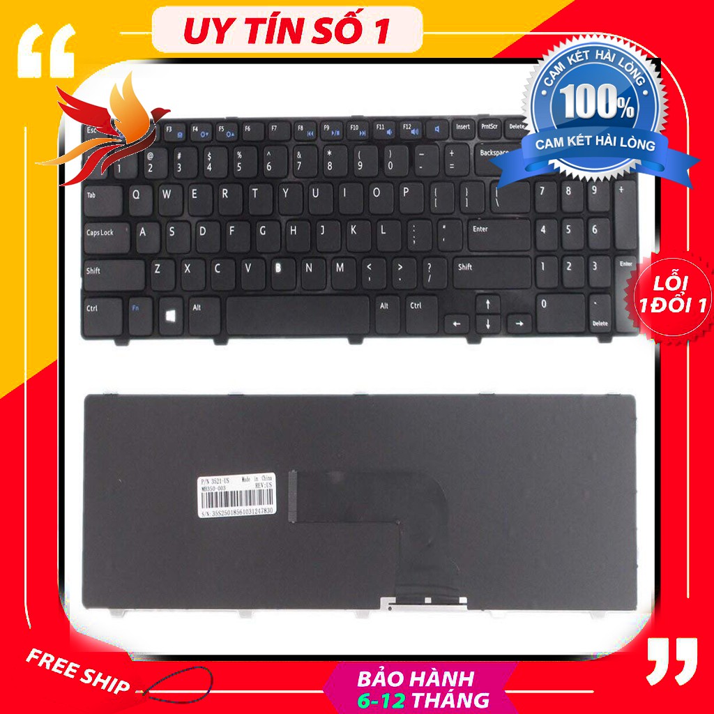 Replacement UK Layout Black Laptop Keyboard For Dell Inspiron 15 3521 5521 3537 5537 3540