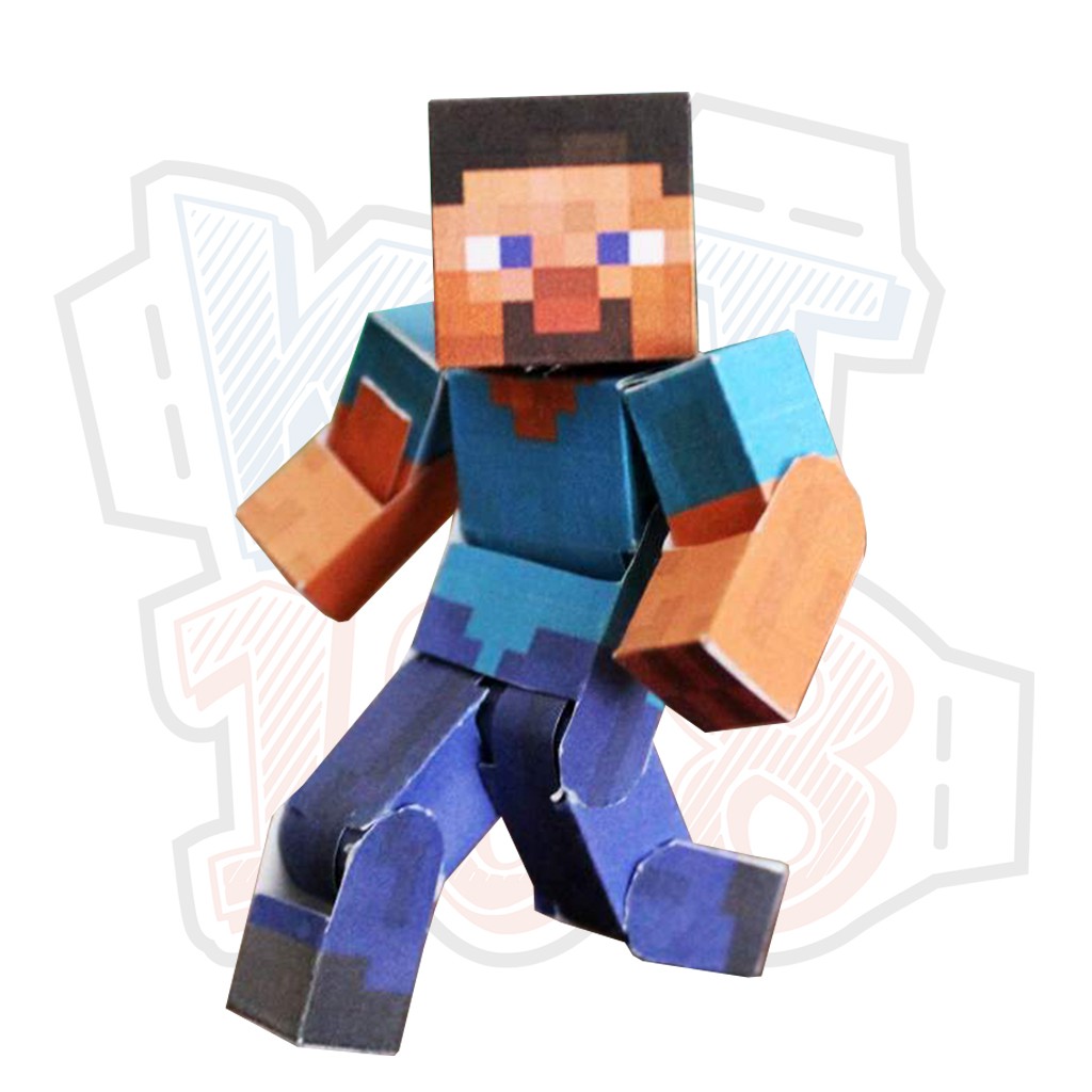 Mô hình giấy Minecraft The Ultimate Bendable Steve | Shopee Việt Nam