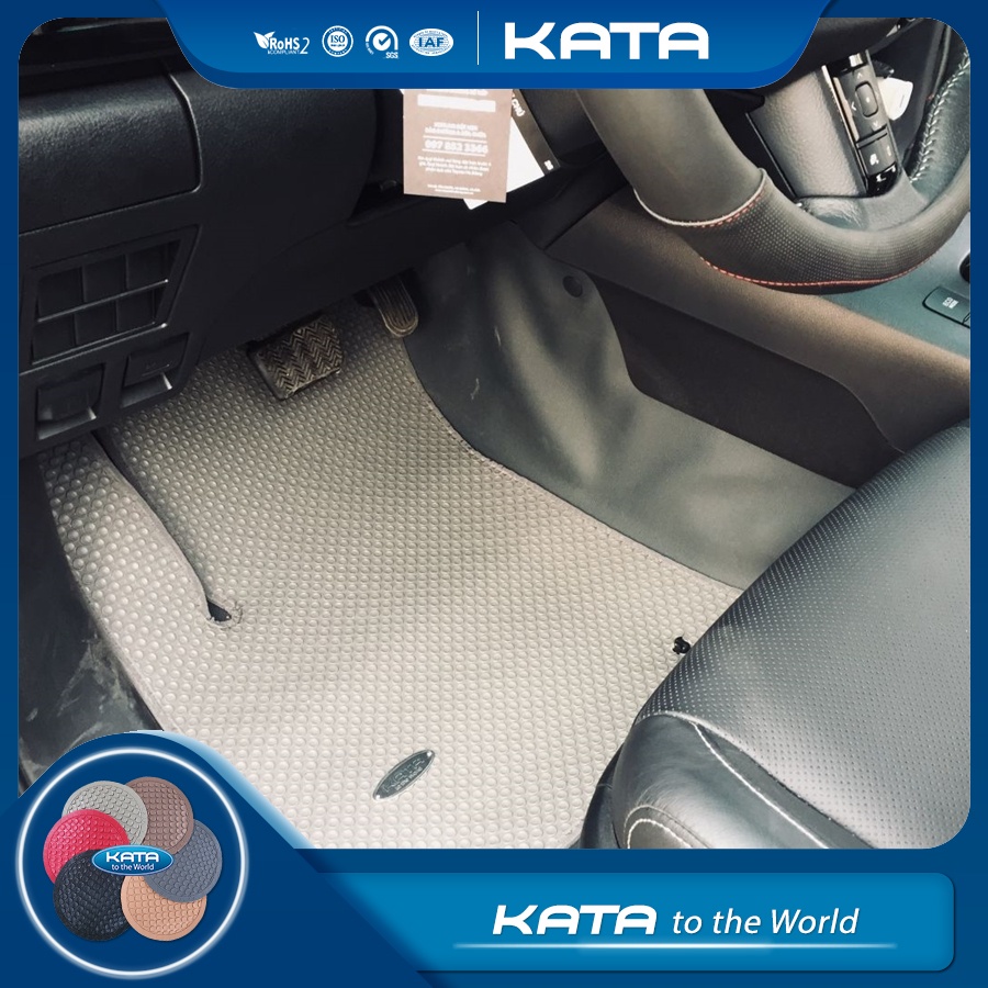 Thảm lót ô tô KATA cho xe Toyota Hilux (2016- 2025) - Khít với sàn, Chống trơn, Không mùi, Không ẩm mốc