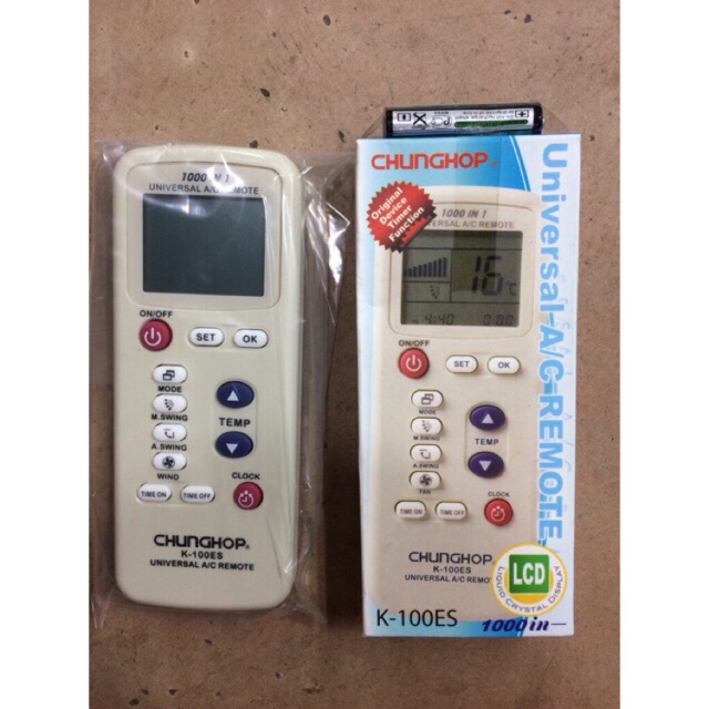 Điều khiển điều hoà đa năng ChungHop K - 100ES | Shopee Việt Nam
