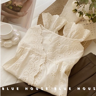 Áo Nữ Tay Dài Cổ Chữ V Phối Ren Phong Cách Hàn Quốc Baju Baju Wanita Lengan Panjang