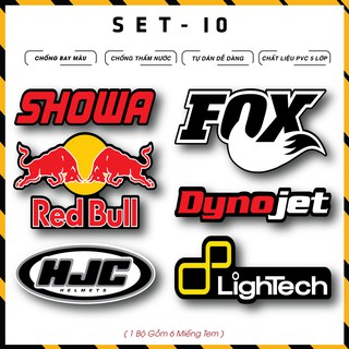 Tem Dán Xe Logo Redbull, Showa, Lightech | LG10 | Hình Dán Sticker ...