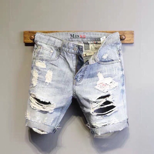 QUẦN SHORT JEAN NAM RÁCH ĐÙI (hàng đẹp) | Shopee Việt Nam