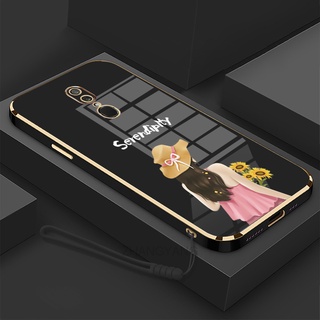 ốp lưng oppo f11 f11 pro Ốp Điện Thoại TPU Silicon Viền Mạ Màu Hình Cô Gái Xinh Đẹp Cho oppo f11 f11 pro