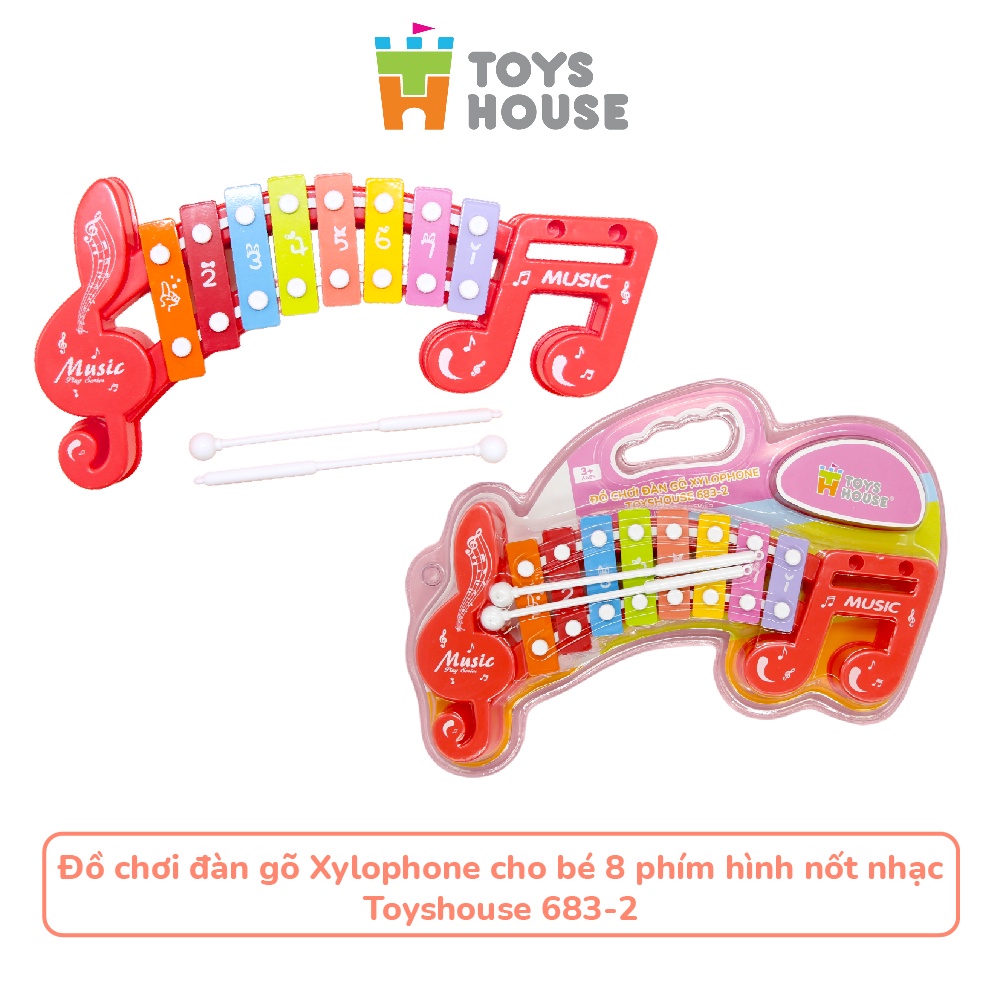 Mô tả Đồ chơi đàn gõ Xylophone cho bé 8 phím hình nốt nhạc cho bé Toyshouse 683-2 - 4