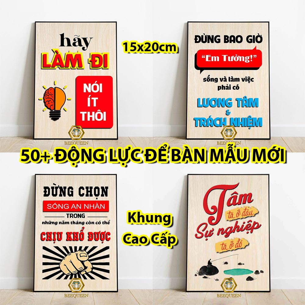 50 Tranh Slogan Tạo Động Lực Để Bàn Đóng Khung Cao Cấp Trang Trí Bàn Làm Việc Văn Phòng Khổ 8589