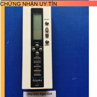 Điều khiển điều hòa ALASKA  mặt đen viền trắng loại tốt -  tặng kèm pin - Remote điều hòa ALASKA