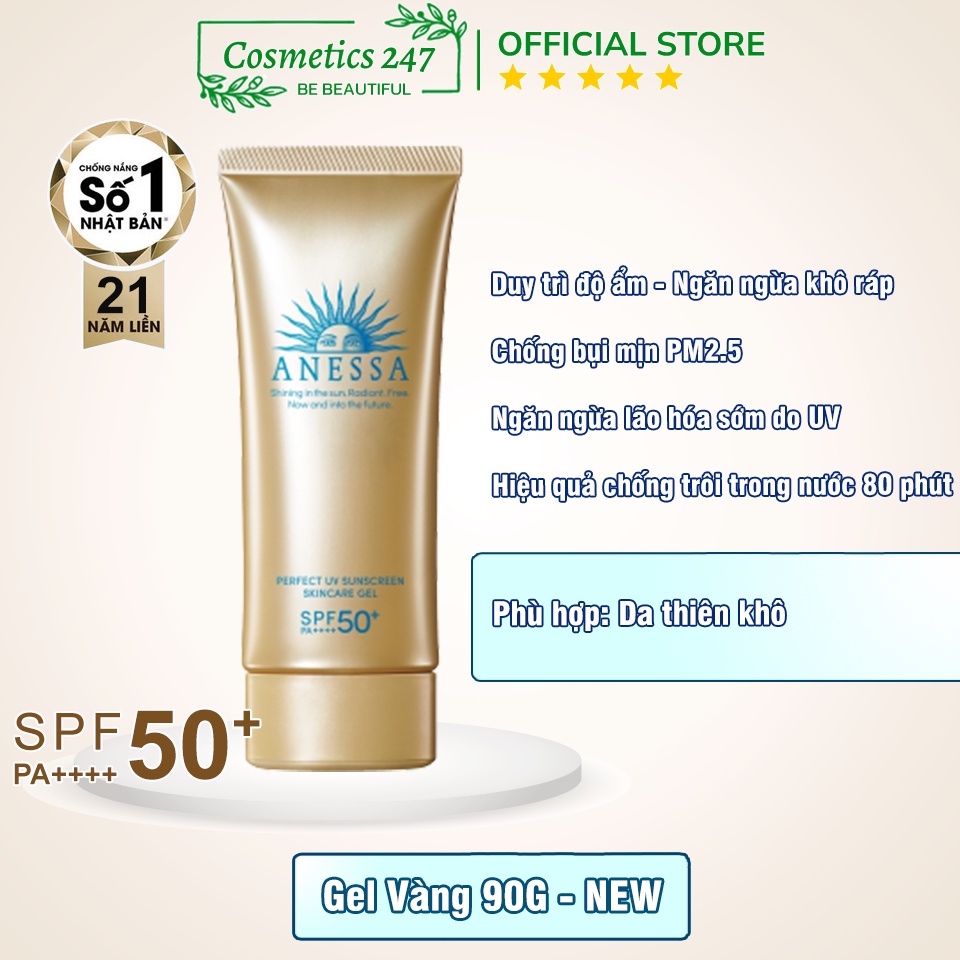 Ảnh Kem chống nắng Anessa Perfect UV Sunscreen Skincare Milk SPF 50+ PA++++ 20ml & 60ml 4