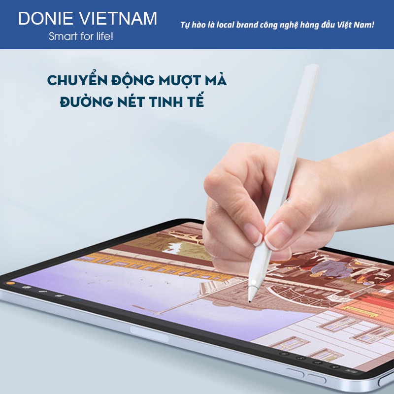[Ngòi Chính Hãng] Ngòi Bút Kim Loại Thay Thế nhám Cao Cấp Cho Bút Apple Pencil 1/2 & Pro | Donie A01