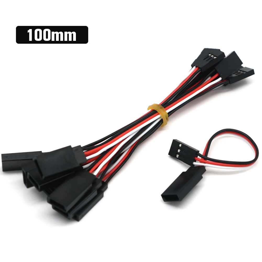 Lot De 10 Câbles Servo Mâle-mâle – 10 Cm, 26AWG, 3 Broches, Compatible JR/Graupner – Qualité Pro Pour Modélisme, Quadricoptère, Gyroscope