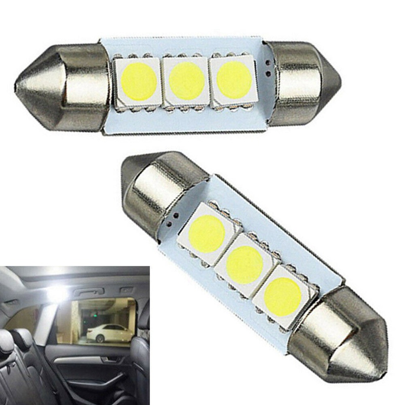 14X Đèn LED Trắng Nội Thất Ô Tô Bên Trong Ánh Sáng Mái Vòm Thân Cây Bản Đồ Biển Số Bóng Đèn