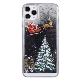 Ốp Điện Thoại Trong Suốt Chống Sốc Chống Rơi Họa Tiết Cây Thông Giáng Sinh Cho iphone 6 6s 7 8 plus 11 12 13 mini x xs max xr