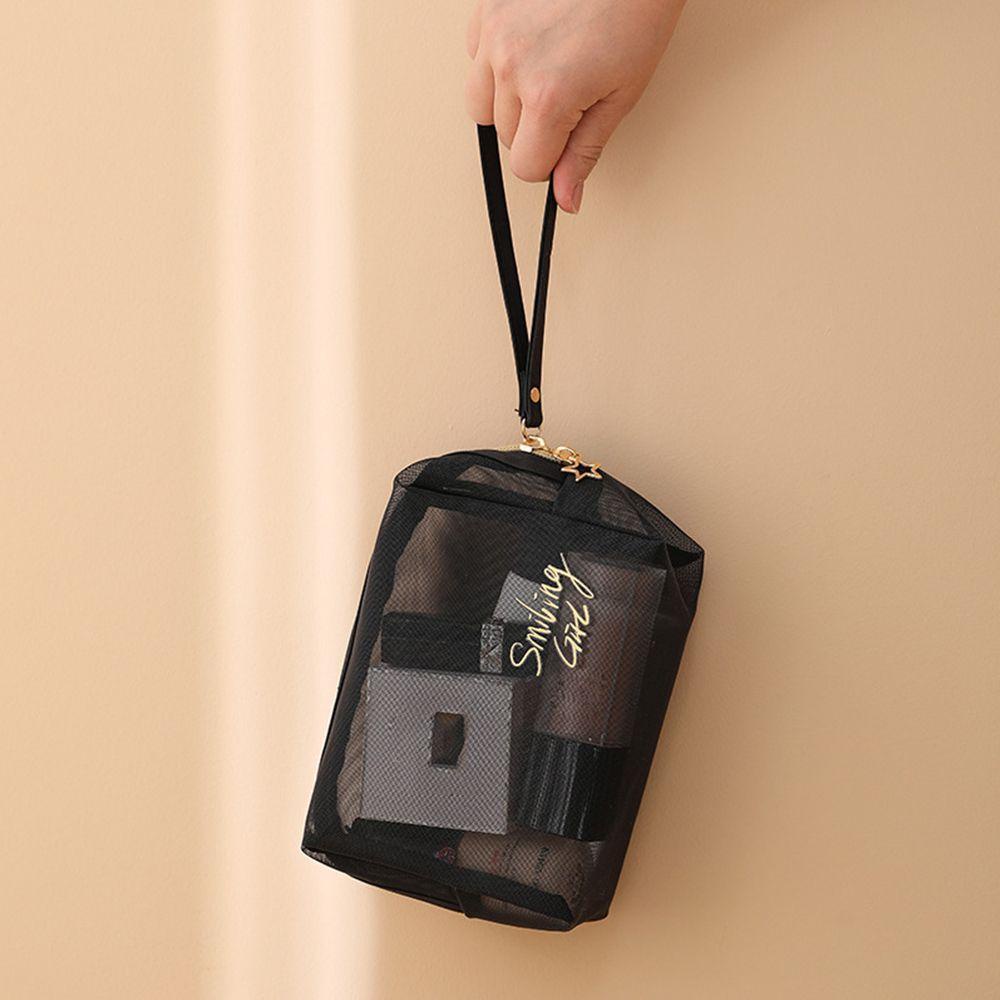 HAPPYNOOK 1 / 5 Túi Đựng Mỹ Phẩm Lưới Nữ Di Động Trong Suốt Bảo Quản Du Lịch