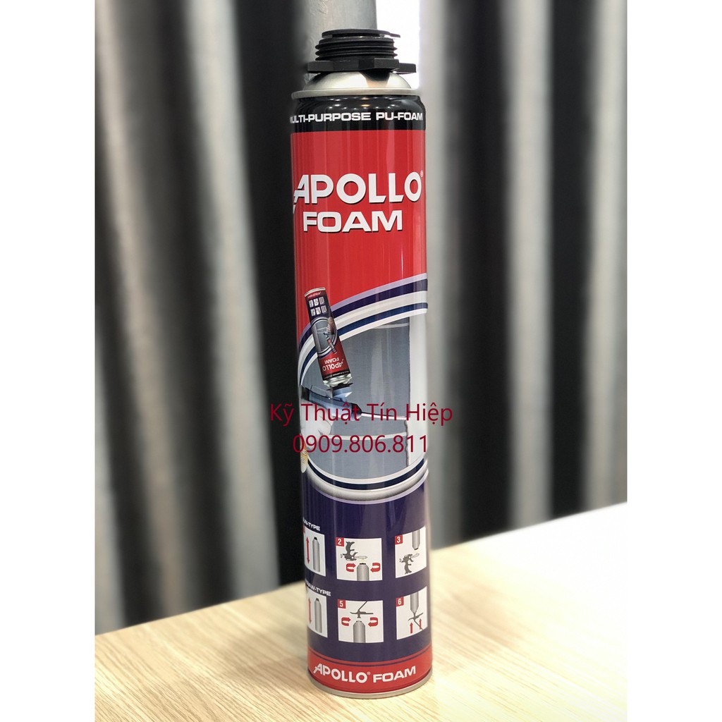 Keo bọt nở Foam Apollo 750ml (dùng vòi và dùng với súng bắn keo bọt nở ...