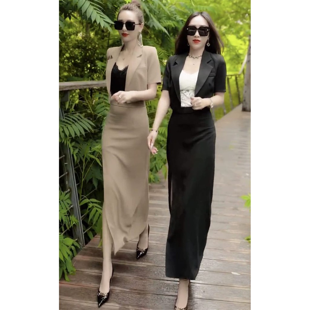 Chân váy dáng suông chất tuyết mưa cao cấp 85cm tùy chọn với 30 màu váy mới