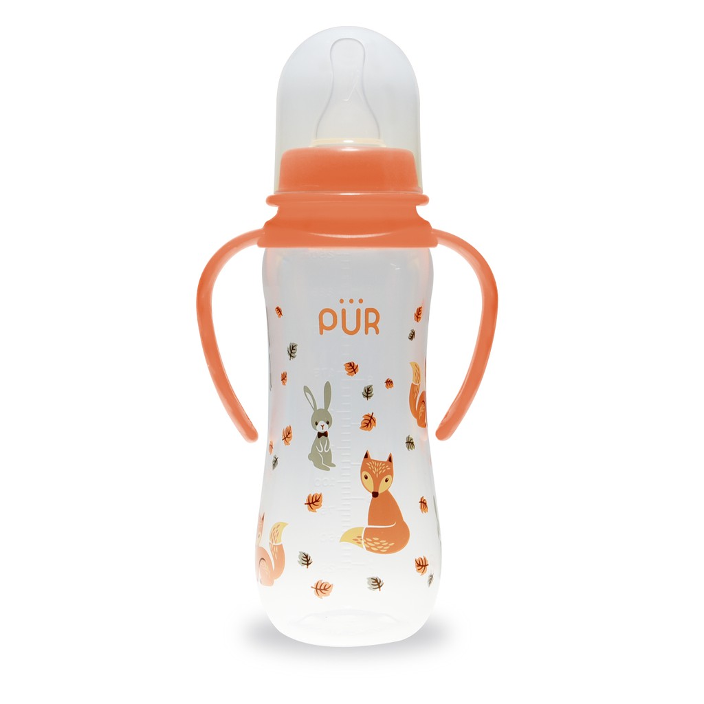 Ảnh Bình sữa PP cổ thường có quai Pur 250ml, có sẵn 1 núm size L trong bình 2