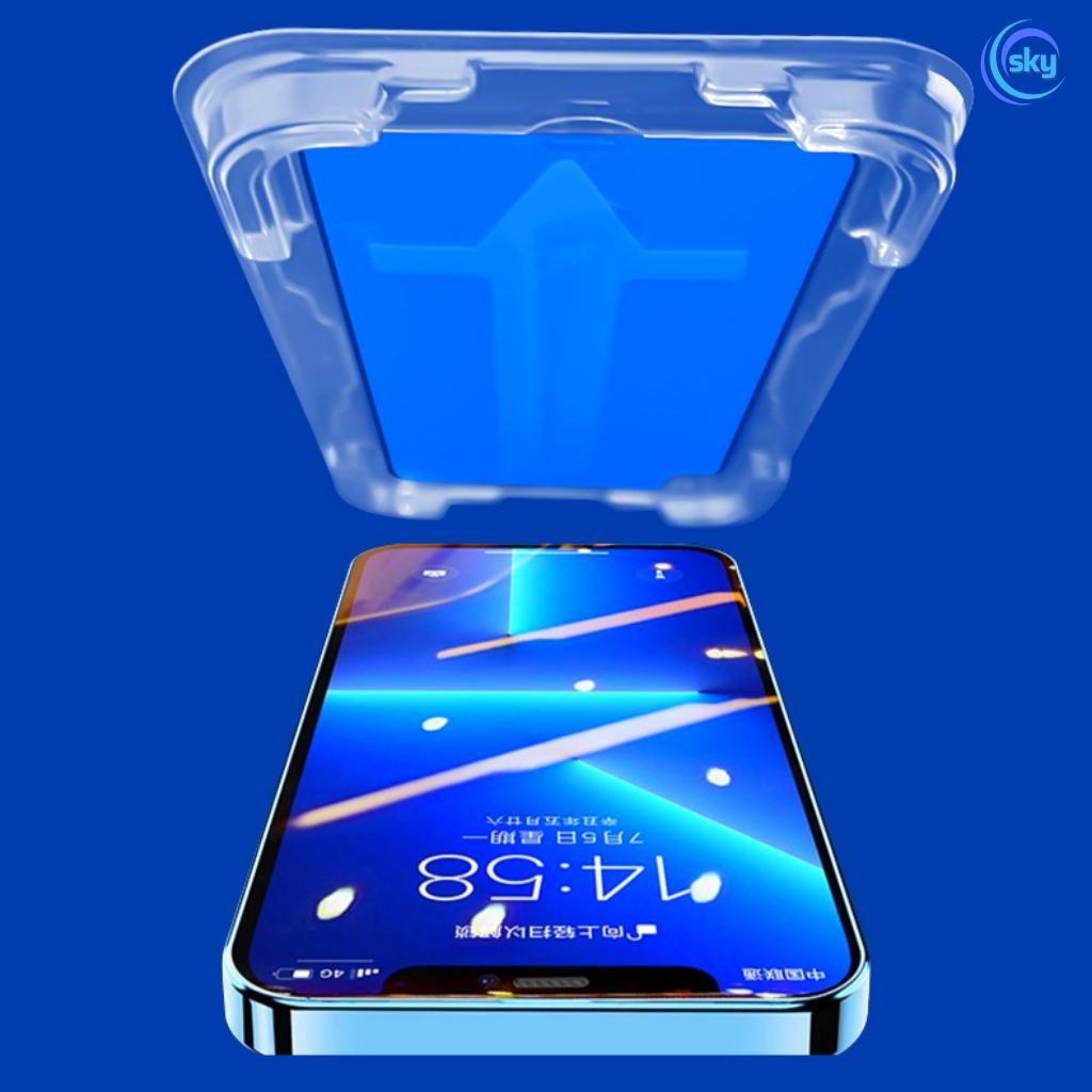 Kính Cường Lực Iphone Siêu Trong Suốt Kèm Khung Tự Dán x xr xsmax 11 12 13 14 15 16 17 pro max plus [Kính Khung TS]