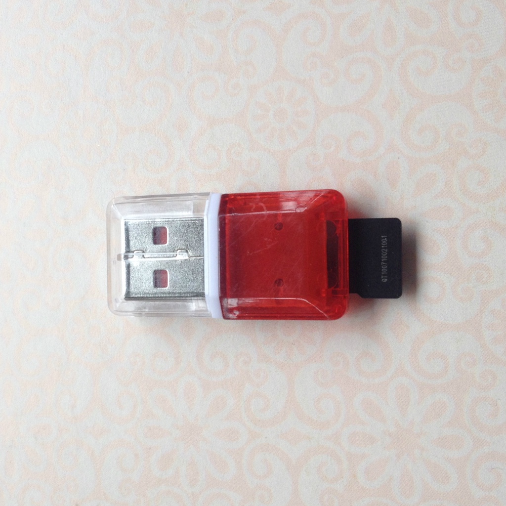 Đầu Đọc Thẻ Nhớ TF USB 2.0 Type-c Bằng Nhựa Trong Suốt