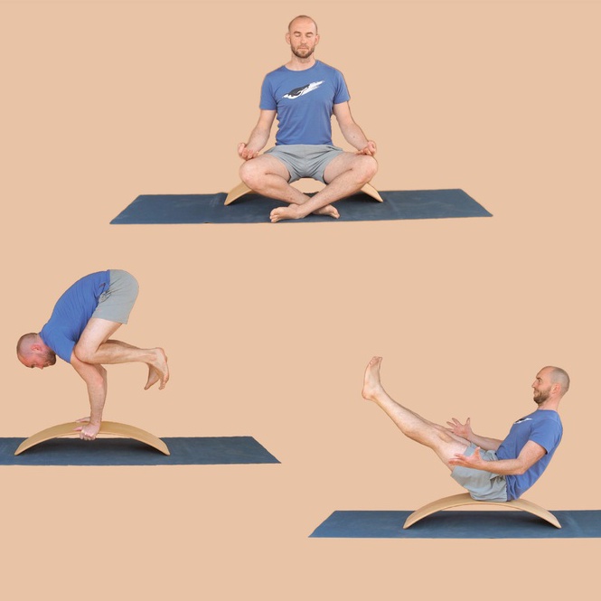 Ảnh Ván thăng bằng tập Thể Dục, Thể Thao, Yoga, Body Balance, Gym - Gỗ uốn cong Plyconcept Balance Board 3