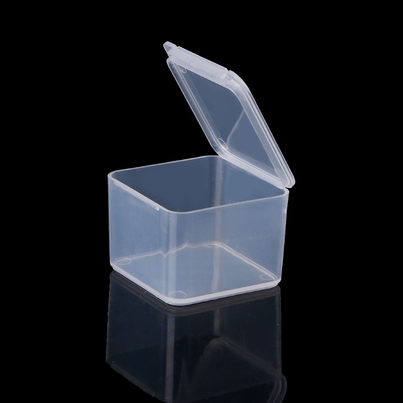 Small Square Clear Plastic Jewelry Storage Boxes Beads  for Case Container