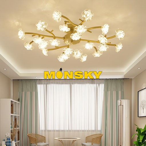 Đèn trần MONSKY PERVO  3 màu ánh sáng trang trí nội thất hiện đại [ẢNH THẬT 100%
