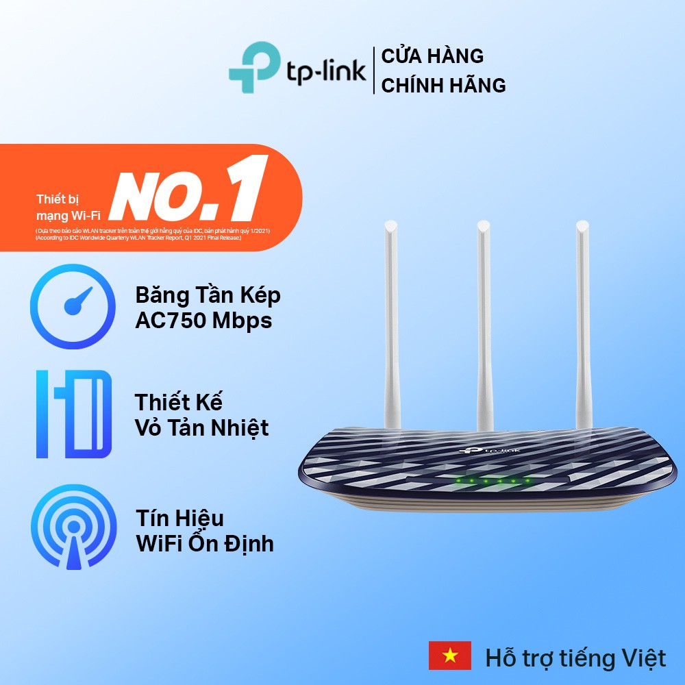 Bộ Phát Wifi TP-Link Archer C20 Chuẩn AC 750Mbps