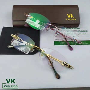 Gọng kính cận khoan không viền VK75