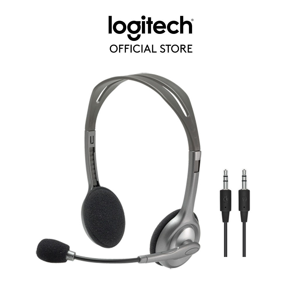 Tai nghe chụp tai Logitech H110 - 2 jack 3.5mm, Mic khử giảm tiếng ồn, âm thanh nổi