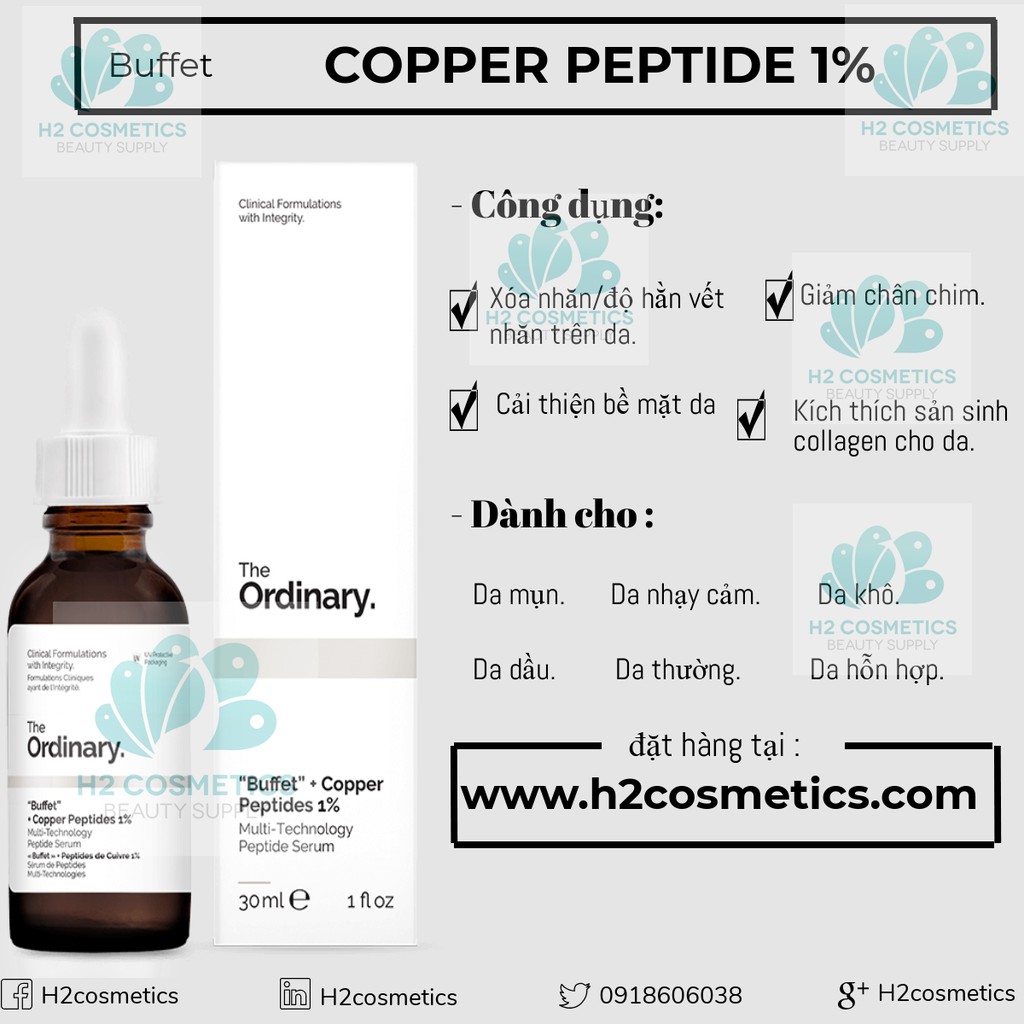 Tinh chất dưỡng da Ordinary “Buffet” + Copper Peptides 1% | Shopee Việt Nam