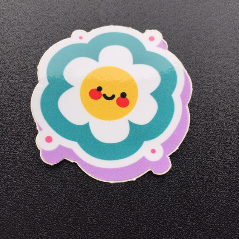 Bộ 4 hình dán dễ thương cute. Logo Sticker chống nước. Trang trí mọi nơi: tường, laptop, tủ