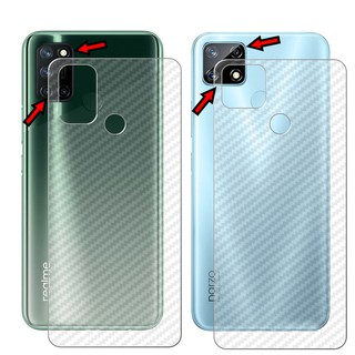 5 cái Realme 13 12 11 11 10 9 9i 8 7 7i 6 6i 6s 5 5i 5s 3 Pro Plus Q 4g 5g Mô hình sợi carbon Mờ lưng Phim dán phía sau Phim bảo vệ mềm